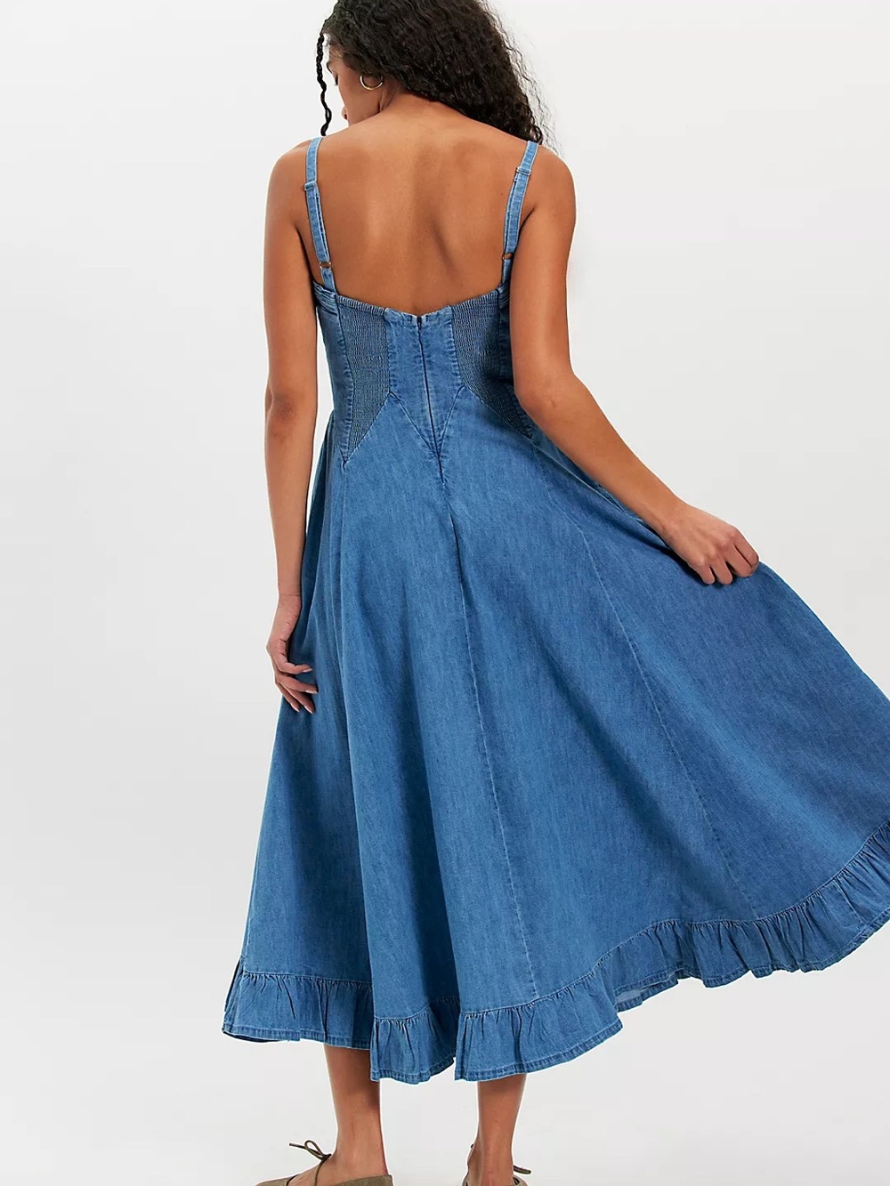 Free People Another Season Denim Midi Dress - Picture 4 of 9